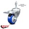 Service Caster 3 Inch Blue Polyurethane Swivel 3/8 Inch Stem Caster with Total Lock Brake SCC SCC-TSTTL20S314-PPUB-BLUE-381615 - alternate 2